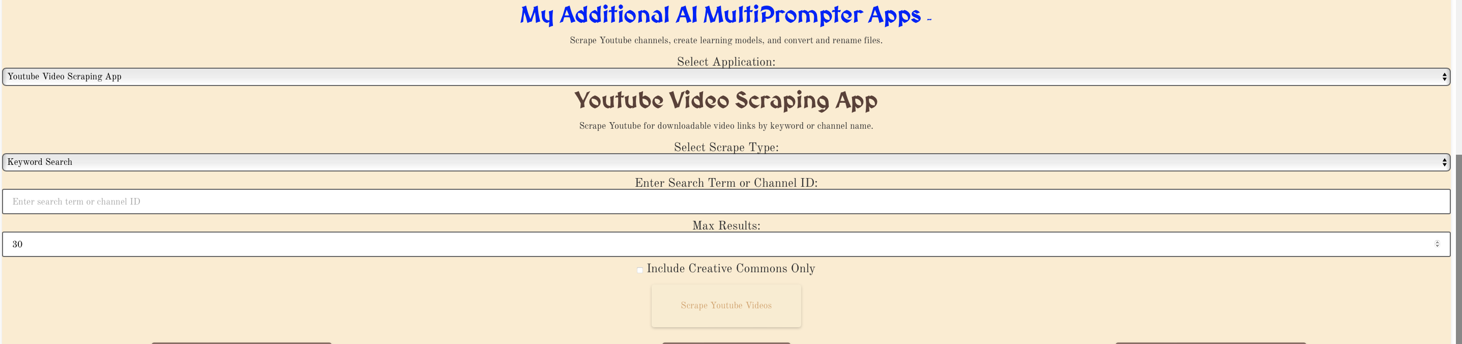 YouTube Video Scraper - Step 1